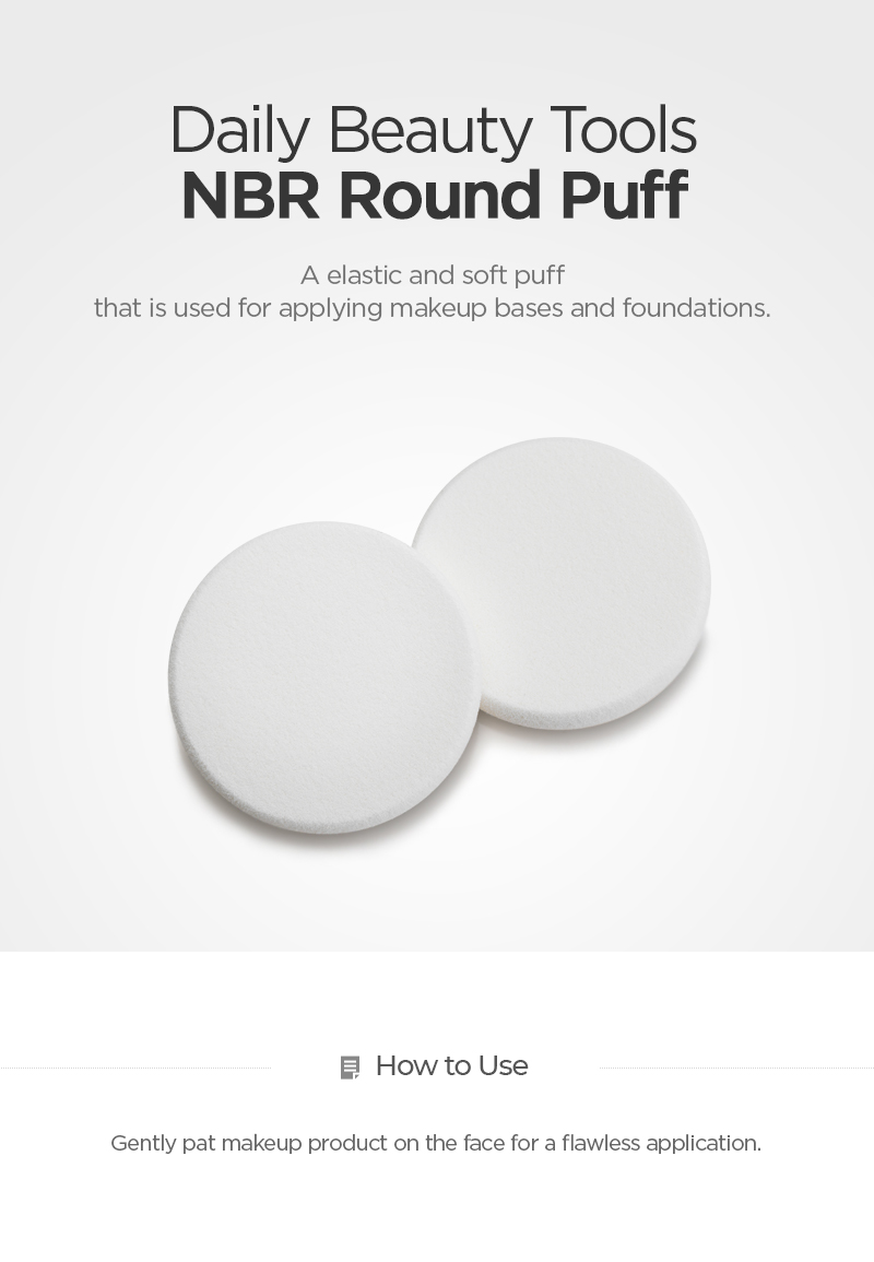 Daily Beauty Tool Round NBR Puff