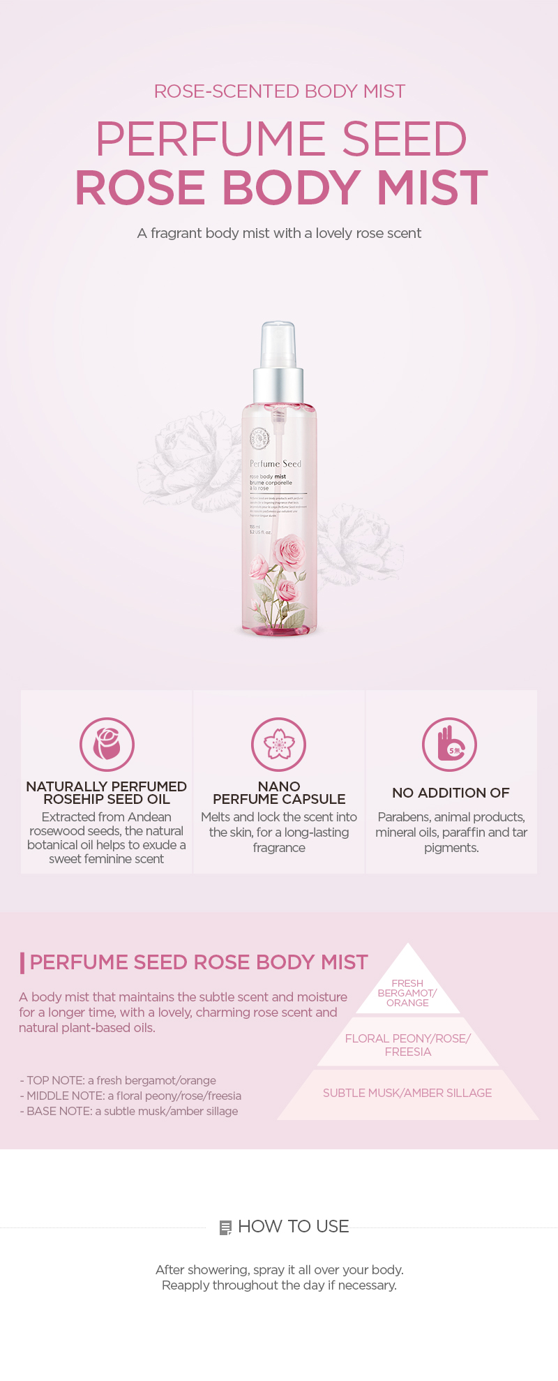 Perfume Seed Rose Body Mist